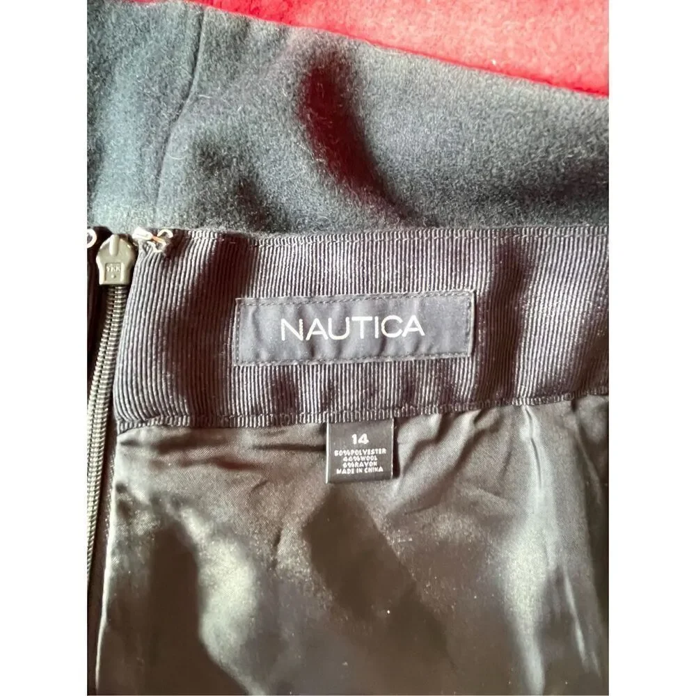 Nautica wool stripe skirt size 14